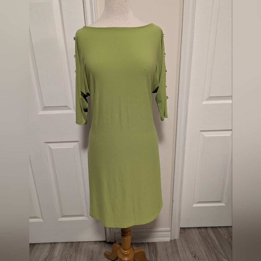 MSK Green Midi Dress